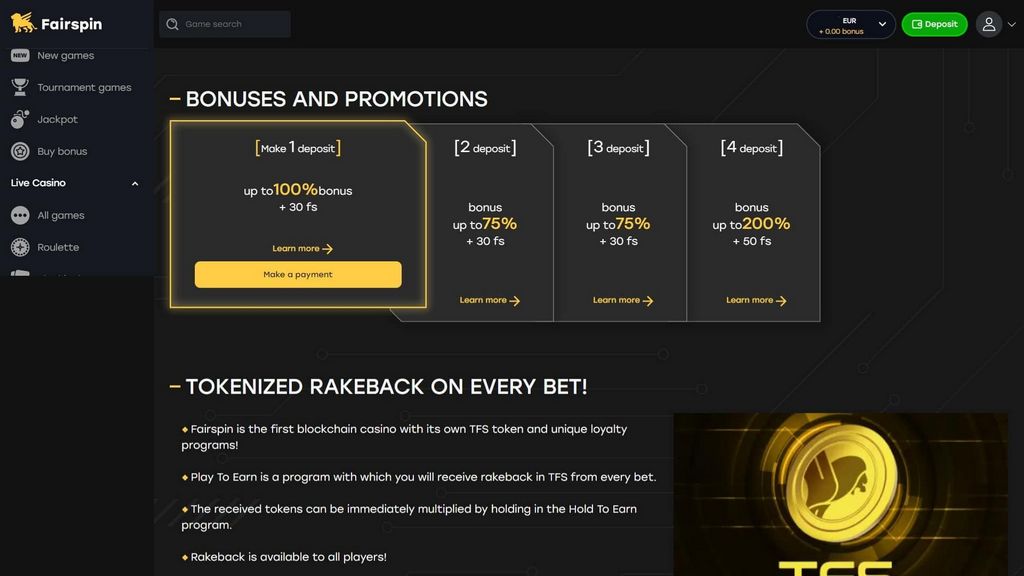 Fairspin Gambling Establishment Review|550% up to EUR10k + 200 FS + $15 FB